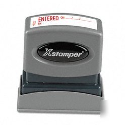 New one-color title message stamp, entered, pre-inke...