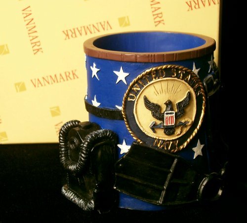 New u.s. navy pencil holder cup - american heroes 