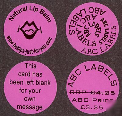 1000 pink 32MM diameter round printed labels