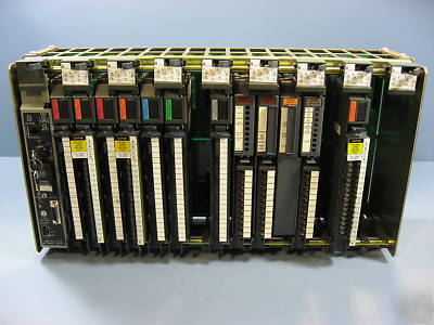 Allen bradley 1771-A4B 16 slot i/o rack w/12 cards -di-