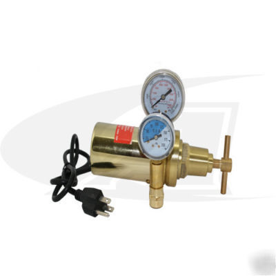 CO2 heated flowmeter/regulator with flow guage - 240V