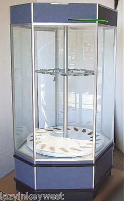 Custom covered revolving gun display cabinet/case