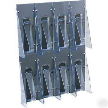 New deflecto pre-assembled wall literature rack 56201