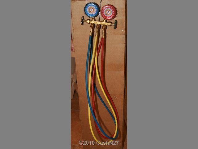 Uniweld r-22 r-410A r-404A service manifold hose gauges