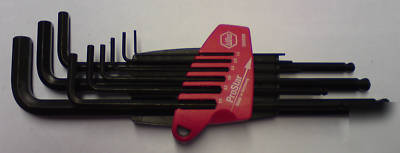 Wiha industrial 9PC ball end hex l-key set in prostar