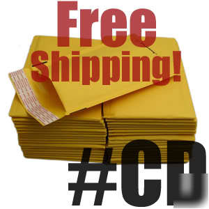 100 cd kraft bubble mailers envelopes 7.25X8, 7.25 x 8