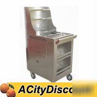 Chinese dim sum boil cart stainless w/ 6