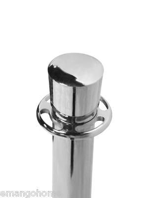 6 chrome hanging rope crowd control stanchions 