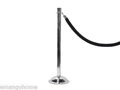 6 chrome hanging rope crowd control stanchions 