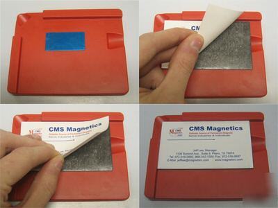 Business card magnet mounting tool w/10 20MIL magnets