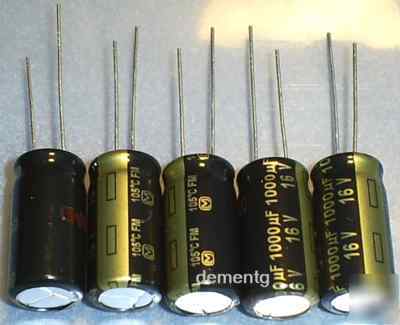 5X panasonic fm 1000UF 16V low-esr capacitors 105C 10MM
