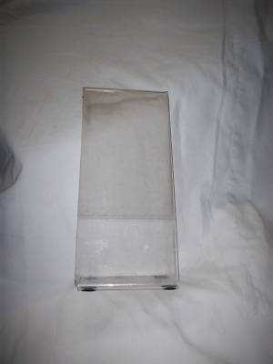 Clear plastic easel type display-used