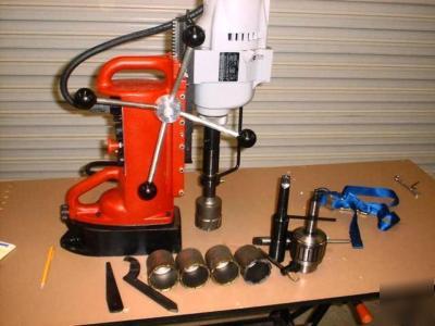 Electromagnetic drill press w/all bells/whistles +more
