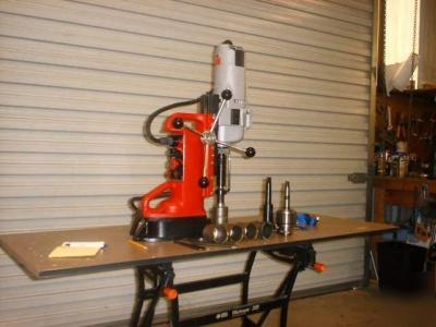 Electromagnetic drill press w/all bells/whistles +more
