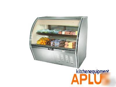 Leader refrigerated deli case curved glass counter 48