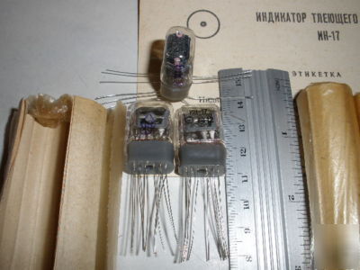 Lot of 50 in-17 nixie tubes for clock assembling 