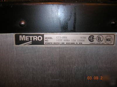 Metro commercial warming proofer