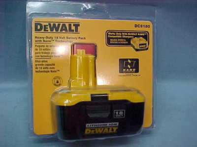 New dewalt DC9180 18V lithium ion nano battery pack