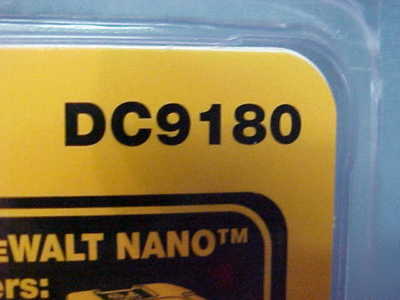 New dewalt DC9180 18V lithium ion nano battery pack