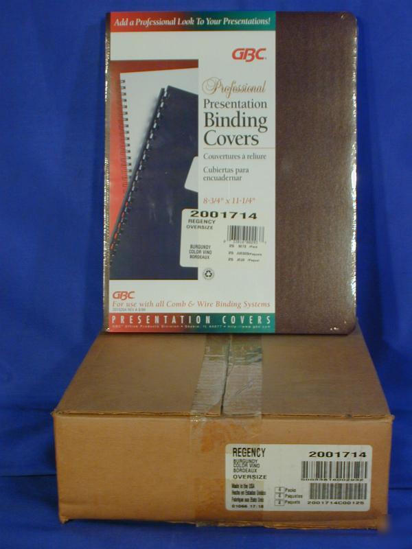 S 200 gbc 2001714 burgandy all wire/comb binding covers