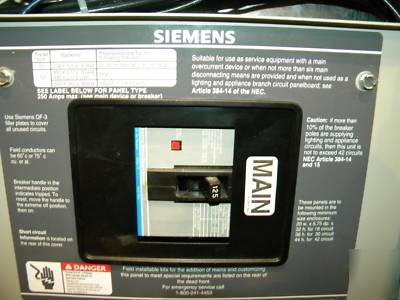 Siemens-250 amp main breaker panel box,type S1