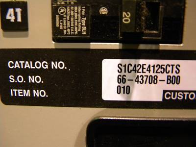 Siemens-250 amp main breaker panel box,type S1