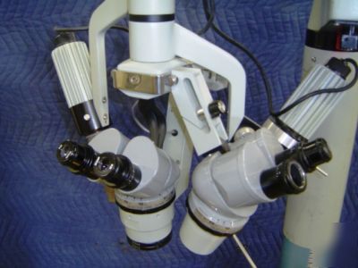 Weck jk hopple dual head surgical microscope w/foot