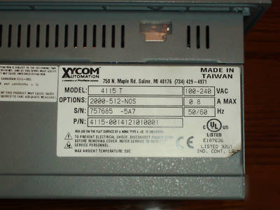 Xycom automation 4115T industrial computer 