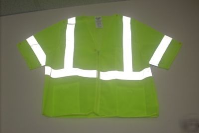 Ansi certified class 3 safety vest, hi-vis green (12)