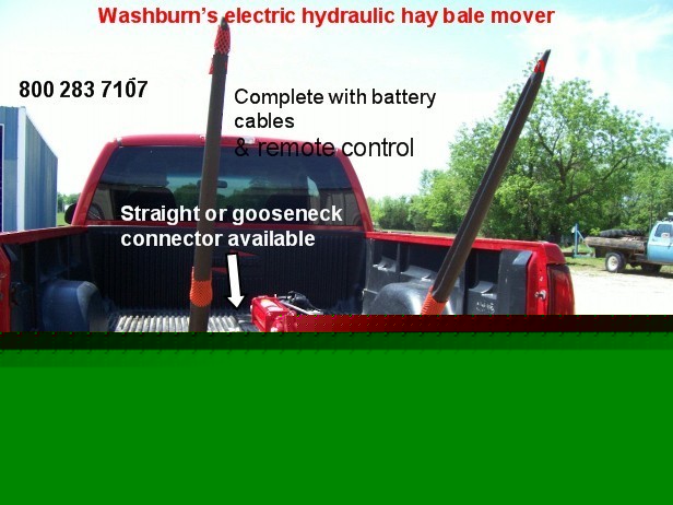 Pickup truck 12 volt hydraulic hay bale spear flatbed g