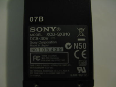 Sony xcd-SX910 monochrome firewire ccd camera 