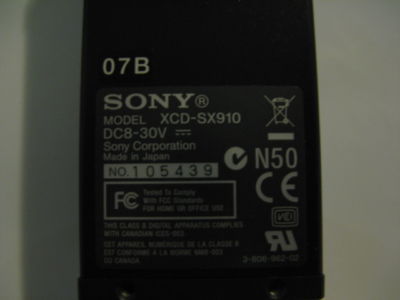 Sony xcd-SX910 monochrome firewire ccd camera 
