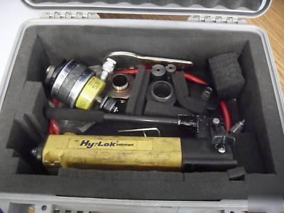 Enerpac hy-lok hydraulic pump swaging unit presetting 