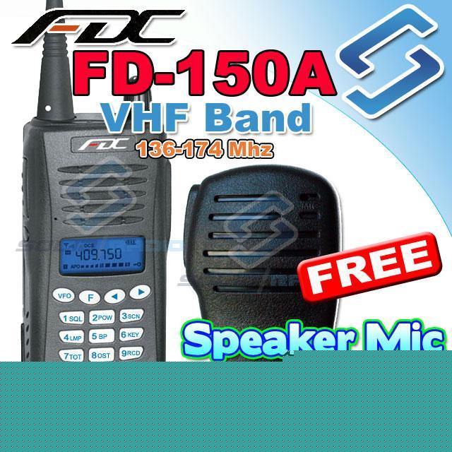 Fdc fd-150A vhf 136-174MHZ radio +free speaker hand mic