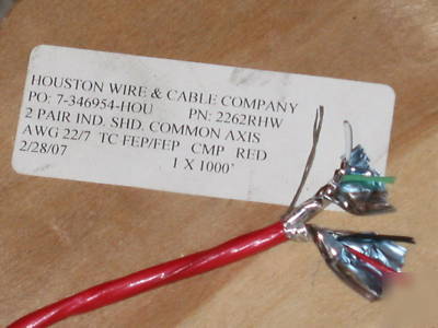 Houston dataguard 2 pair 22AWG shielded cable qty-1000'