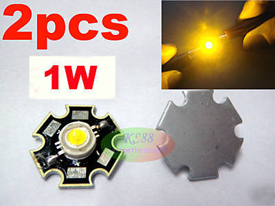 2PCS 1W high power amber led lamp light MR16 GU10 E27