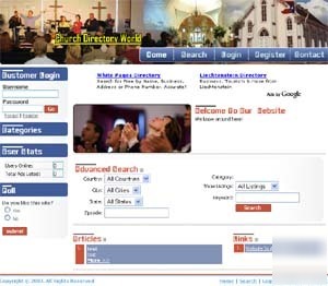 Free website church directory and review website