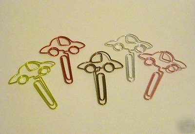 Hand made colorful mini car paperclip bookmark