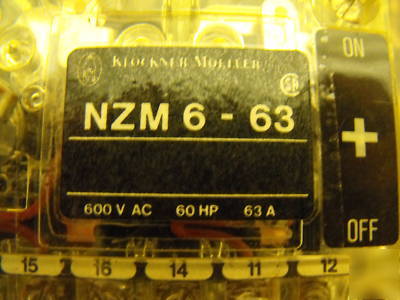 Klockner-moeller model# NZM6-63 industrial starter 