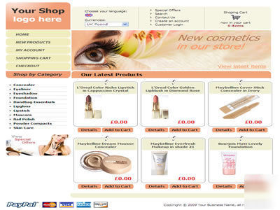 Online beauty & cosmetics ecommerce website business
