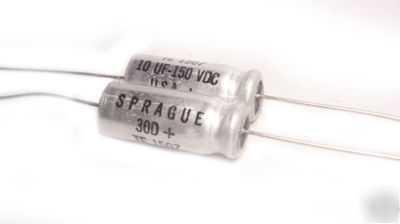 Sprague 30D TE1507 axial capacitors 10UF / 150VDC