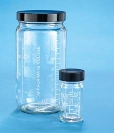 Vwr ac medium round bottles, clear, wide mouth