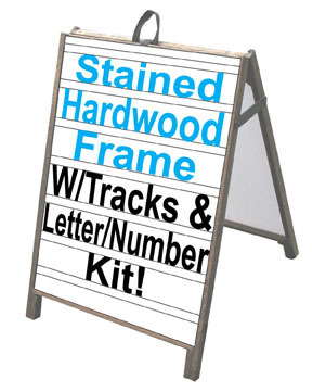Outside a frame sign with letter tracks letter kit
