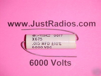 .015UF at 6000V metalized polyester capacitors : qty=5