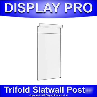 1/3RD A4 trifold slatwall acrylic poster holder display