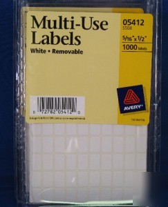 Avery 05412 multi-use labels, 5/16 x 1/2