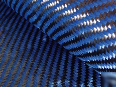 Carbon fiber cloth fabric blue twill 50