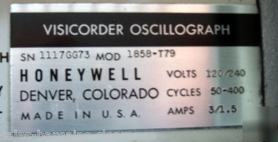 Honeywell 1858-T79 viscorder oscillograph plotter