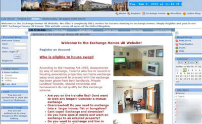 Mutual home exchange website with alexa rank 16,847,865