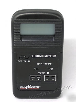 New fieldmaster dual input thermometer type k 